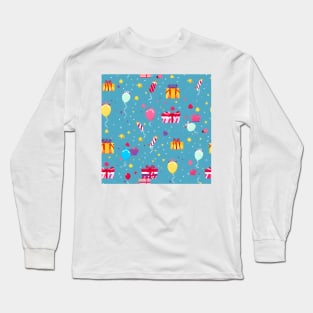 Happy Birthday Party Celebration Pattern 13 Long Sleeve T-Shirt